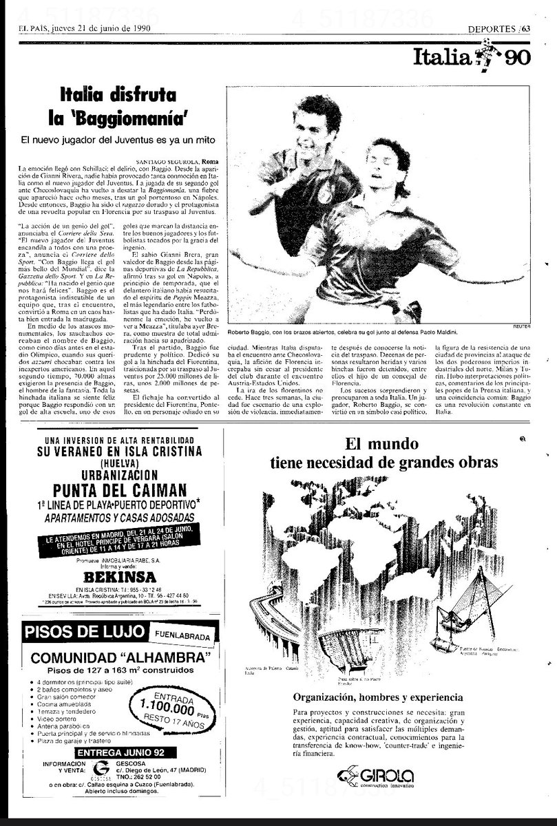 JuanKinka's tweet image. 1990

#Italia 90

#Argentina #Colombia #CostaRica 

#CopaMundial #FIFAWorldCup