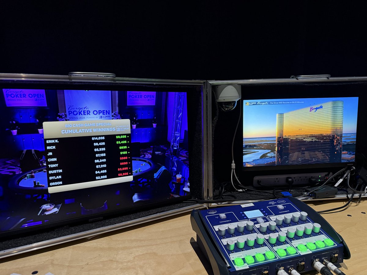 BKismAC's tweet photo. Borgata Poker High Stakes Stream https://t.co/LjEsvFsaKp
