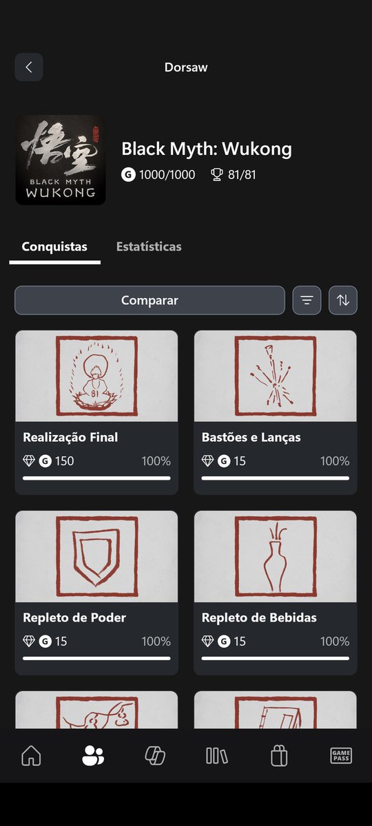 Dorsawer's tweet photo. Finalmente , após um longo período , voltei e fiz o 1000g ( platina ) , desse Jogasso , chamado Black Myth : Wukong , um dos melhores action / rpg , que já joguei , que venha a lenda de Zhong Kui . #Blackmyth #GameScience #XboxSeriesX #XboxShare https://t.co/U2cfHzt8Tk