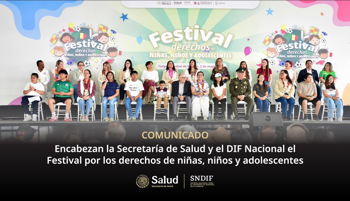 DIF_NMX's tweet photo. #ComunicadoSNDIF 📰

Encabezan la Secretaría de Salud y el DIF Nacional el Festival por los derechos de niñas, niños y adolescentes. 

➕ Lee la nota completa: 

https://t.co/15i34qWmef https://t.co/pqGURHUfWQ