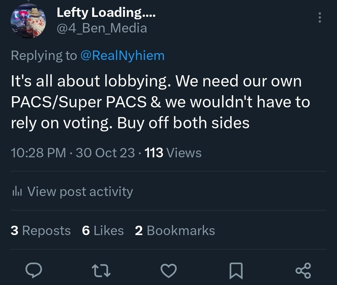 Lefty Loading.... tweet media