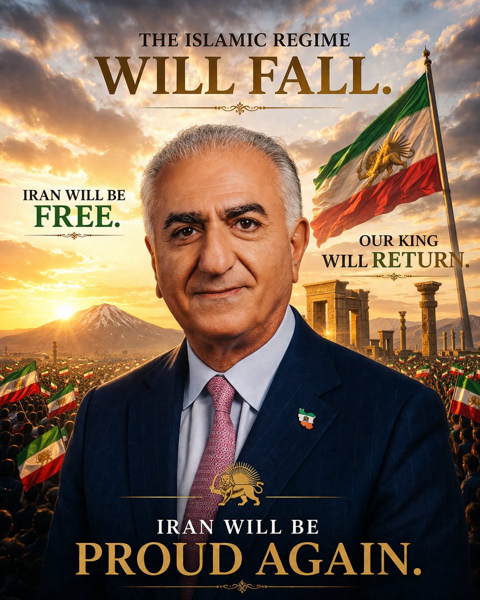 The Islamic regime will fall.
Iran will be free.
Our King will return.
Iran will rise with pride once again.