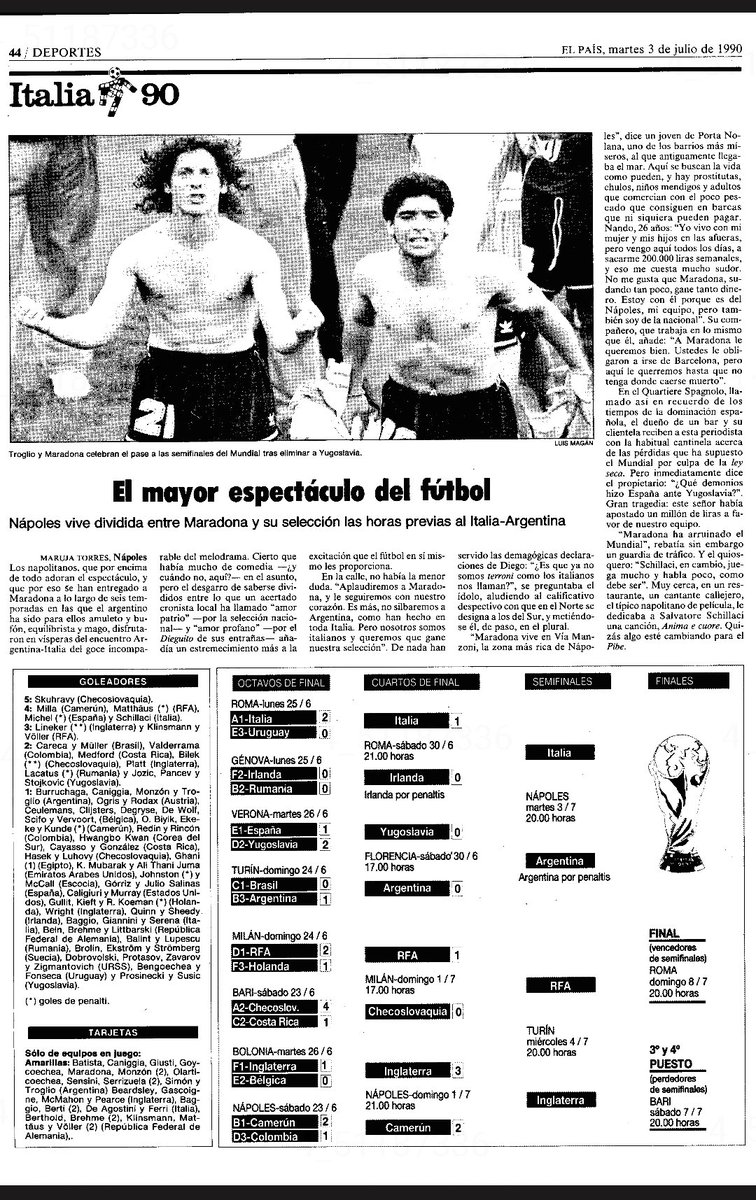 JuanKinka's tweet image. 1990

#Italia 90

#Argentina 

#CopaMundial #FIFAWorldCup