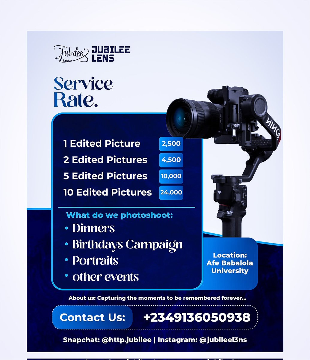 SEdunjobi6405's tweet image. Crafting visuals that tell your story 📸  
Just wrapped this flyer design for an amazing photographer 
Need a flyer that makes your brand stop the scroll? Let’s talk.  
#GraphicDesign #PhotographerBranding #FlyerDesign #LagosDesigner