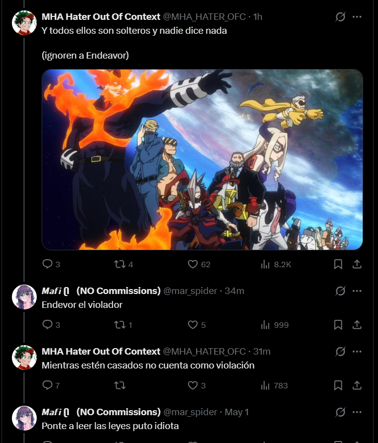 MHA Hater Out Of Context tweet media
