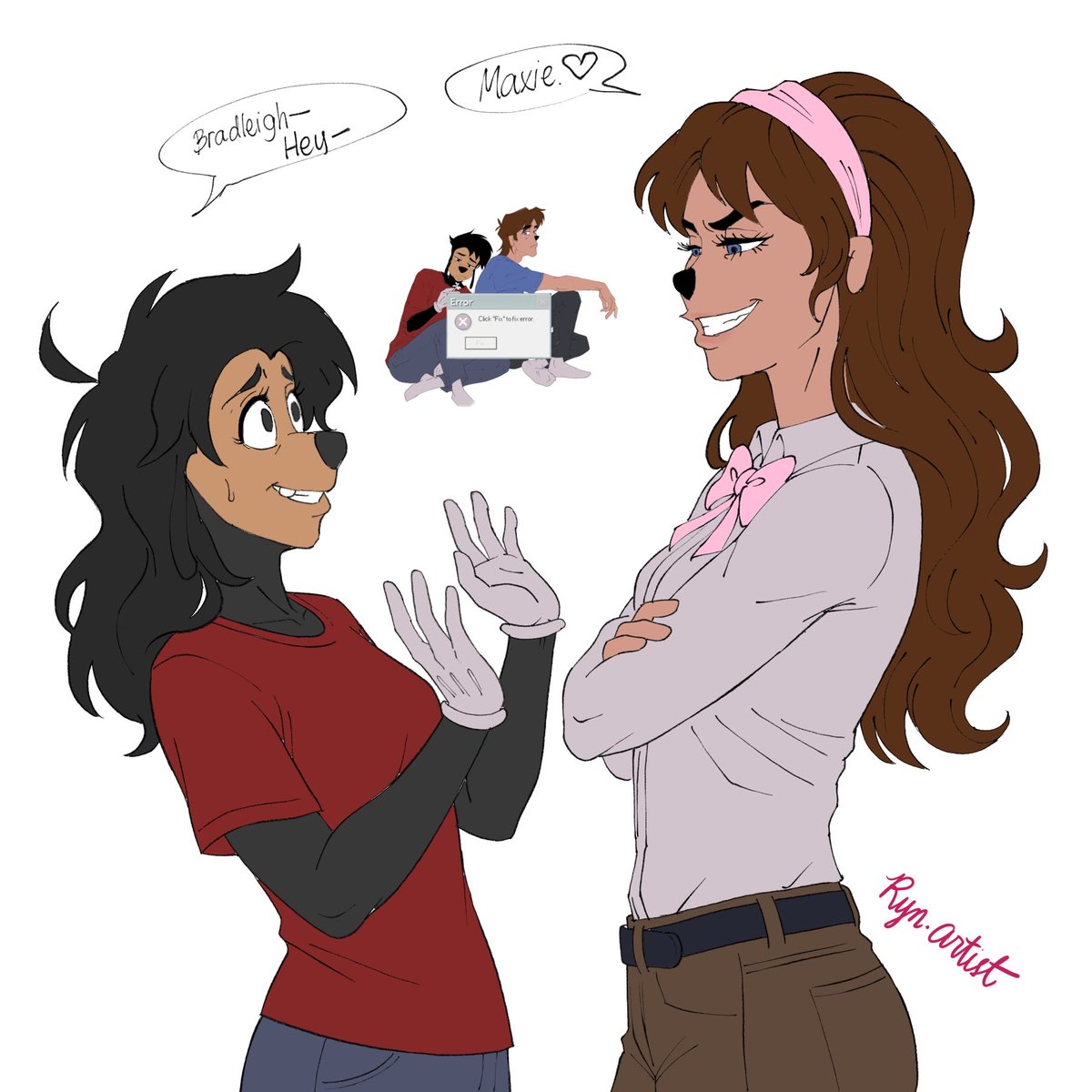 eryndor_0's tweet photo. Iβm not used on drawing with pen tablet, Iβm so used with my finger. Iβm practicing. Hereβs female ver #maxley #goofymovie #brax https://t.co/RS6OXxOJWX