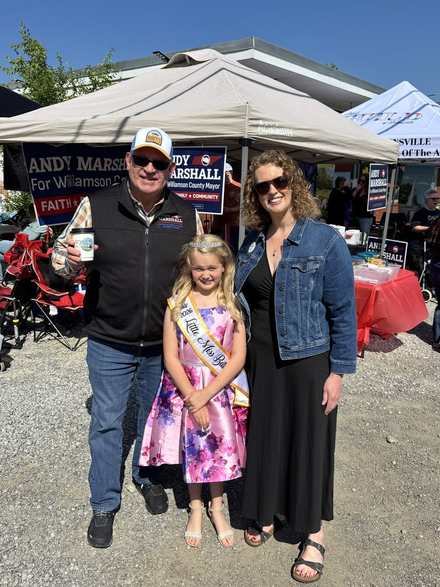 Andy_For_Mayor's tweet photo. What a fantastic day in Nolensville! #TeamAndy had a blast at the Historic Nolensville #ButtercupFestival and I was thrilled to be a sponsor! It was encouraging to see old friends and make many new ones. #TheMarshallMomentum is real and you can feel it all across Williamson County!

The May 5th Republican primary is your last opportunity to cast a vote and make your voice heard! There will be 27 vote centers open from 7 a.m. - 7 p.m. This election is far too important to miss—so, on Tuesday, grab a friend, head to the polls, and #VoteAndy!

Let’s go Williamson County!

Find your closest polling location at https://t.co/lTj050Ceft
.
.
.
#AndyMarshallforMayor #FaithFamilyCommunity #GoVoteTN