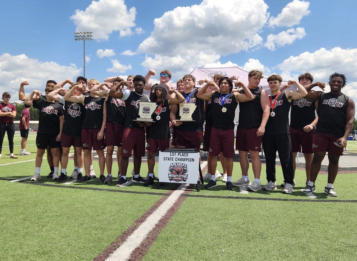 coachofpdc's tweet photo. I am extremely Proud of the Effort our Team has put in this Strength Season to get better for the upcoming season along the way we won another State Weight Meet Championship! #8inaRow #BuiltBentonTough @BentonTDClub @bentonschools https://t.co/kmzbXc2MEC