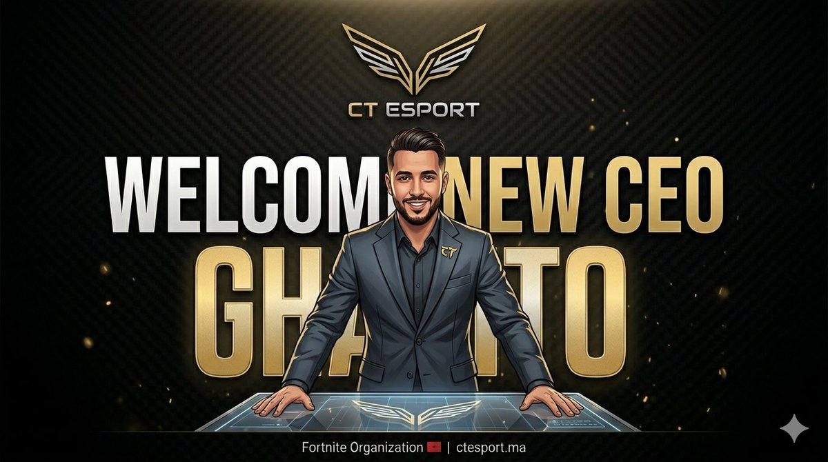 CoreTactisGG's tweet image. THE VISION AT THE HELM. 🦅
Official: @Ghali_mrne is the CEO of CT ESPORT.
Leading our flight toward dominance in the 2026 competitive season. Focused on the upcoming Fortnite events this May, a new chapter for the Moroccan scene begins now.
Welcome to the lead. 🏛️
#CTESPORT #CEO