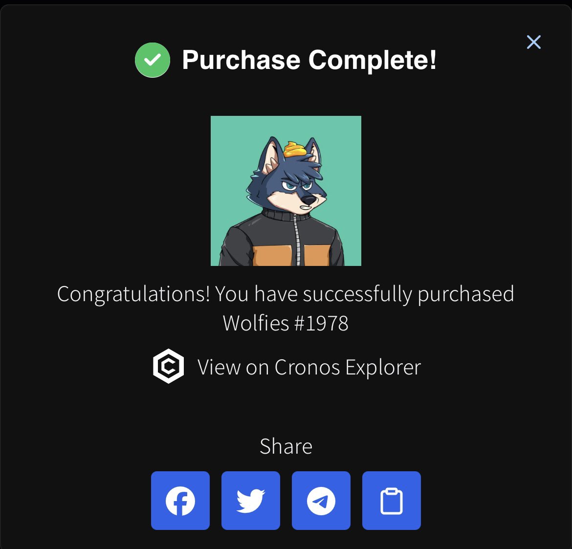 Wolfie_Spin212's tweet image. Wolfie #1978 added to my collection 🤩💩😁🏆 I just couldn’t resist the Golden Turd Trait at Floor price🥹🔥👀  #NFT  #Cronos #Wolfies #Wolfswap #Collectible