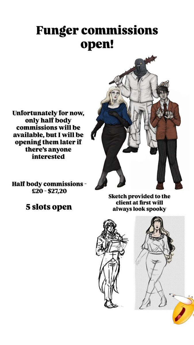 MahouSour's tweet image. Commissions open! Trying to earn some money for a show (again since the other did not work out at all..)

Reposting also helps me a lot! There will be more examples of my work on the comments

#commissionsopen #commission #fungercommission #fearandhunger #fearandhungercomission