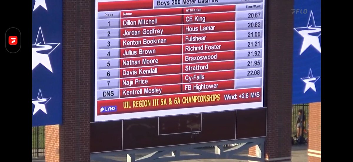 laurie4Houston's tweet image. These Kids are so fast‼️ The Houston Metro has the No. 8 in the WORLD and No. 1 in the USA boys 200 meter track runner from Katy Tompkins Higj School. He just ran a 20. In the preliminaries. Let’s see what he runs in the finals tomorrow! #TexasUIL #highschool #trackandfield