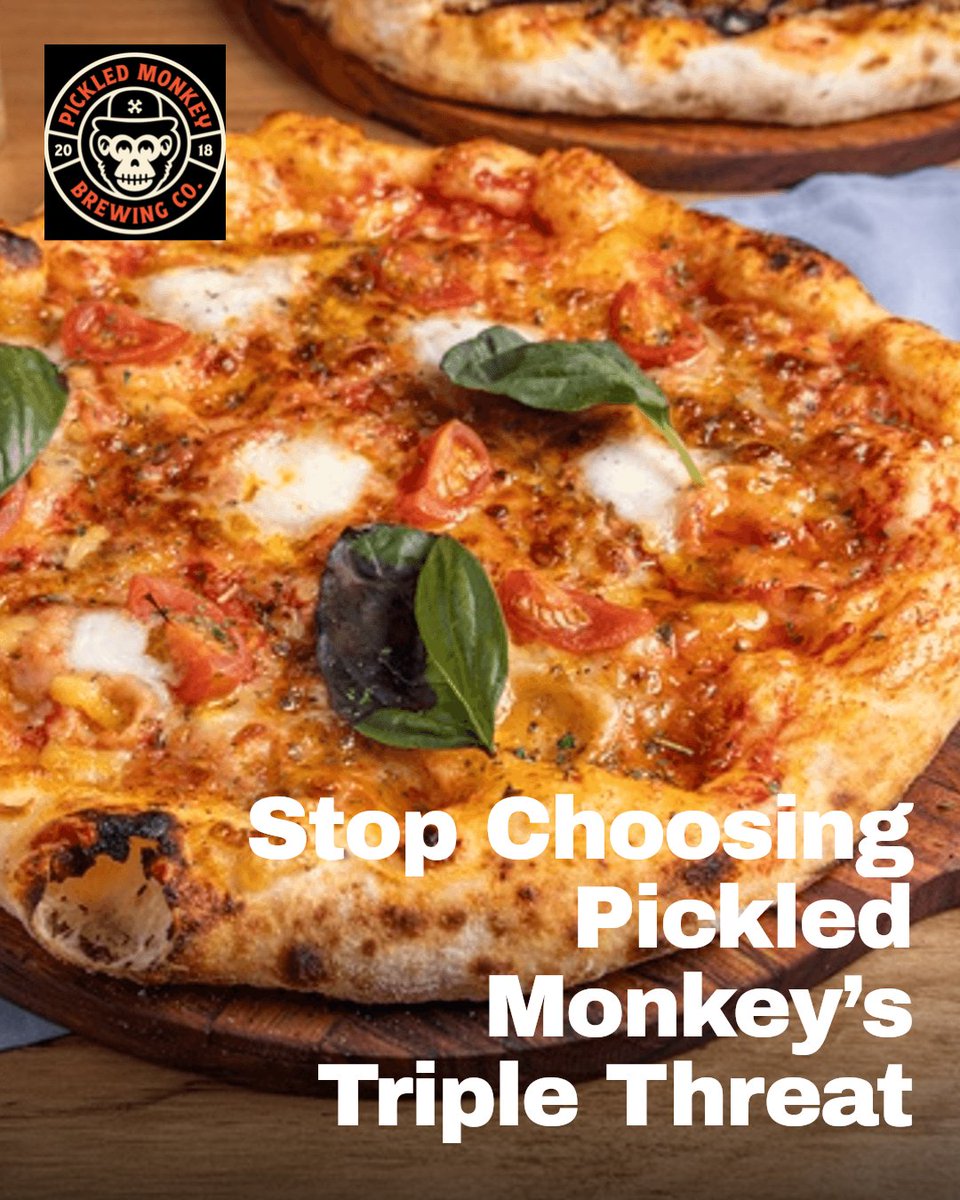 pickledmonkeyb1's tweet image. Torn between fresh beer, pizza, or tacos? Here's the secret: grab all three! Our craft brews bring out the best in Roman-style pizzas and bold tacos. Why choose when you can feast like a Pickled Monkey?

pickledmonkey.beer #brew #happyhour #craftbeer #beer #instabeer