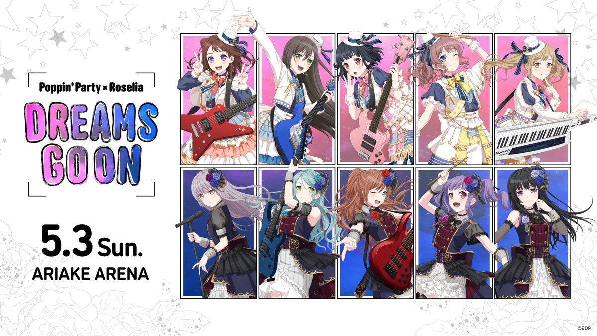 🎊本日開催🎊／ 🌈Poppin'Party×Roselia 合同ライブ 「DREAMS GO ON