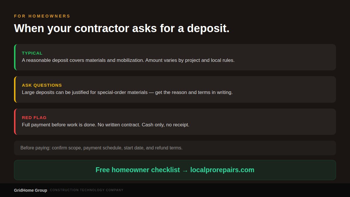GridHomeGroup's tweet image. #homeowner #homerepair #contractor #deposit #homemaintenance #hometips #renovation #localprorepairs