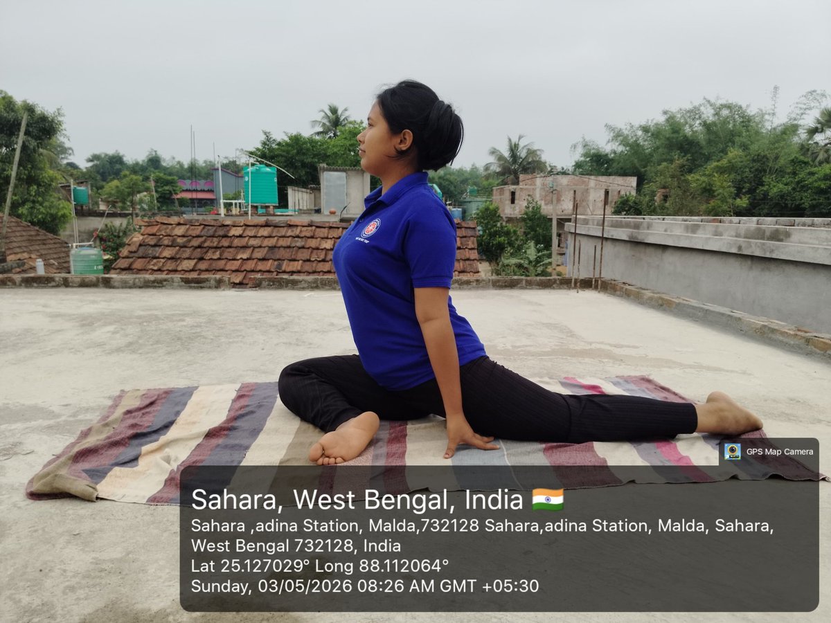 MaldaNss's tweet image. 48 day to go...
Countdown for 12th International Day of Yoga #IYD2026 #yoga
Morning Yoga session  by  Vol Riya Sarkar   ,    Malda College @YASMinistry @rdnss_kolkata @BhartiyaConnect @ishafoundation
@_NSSIndia 
@MYBharatHQ @PIB_India