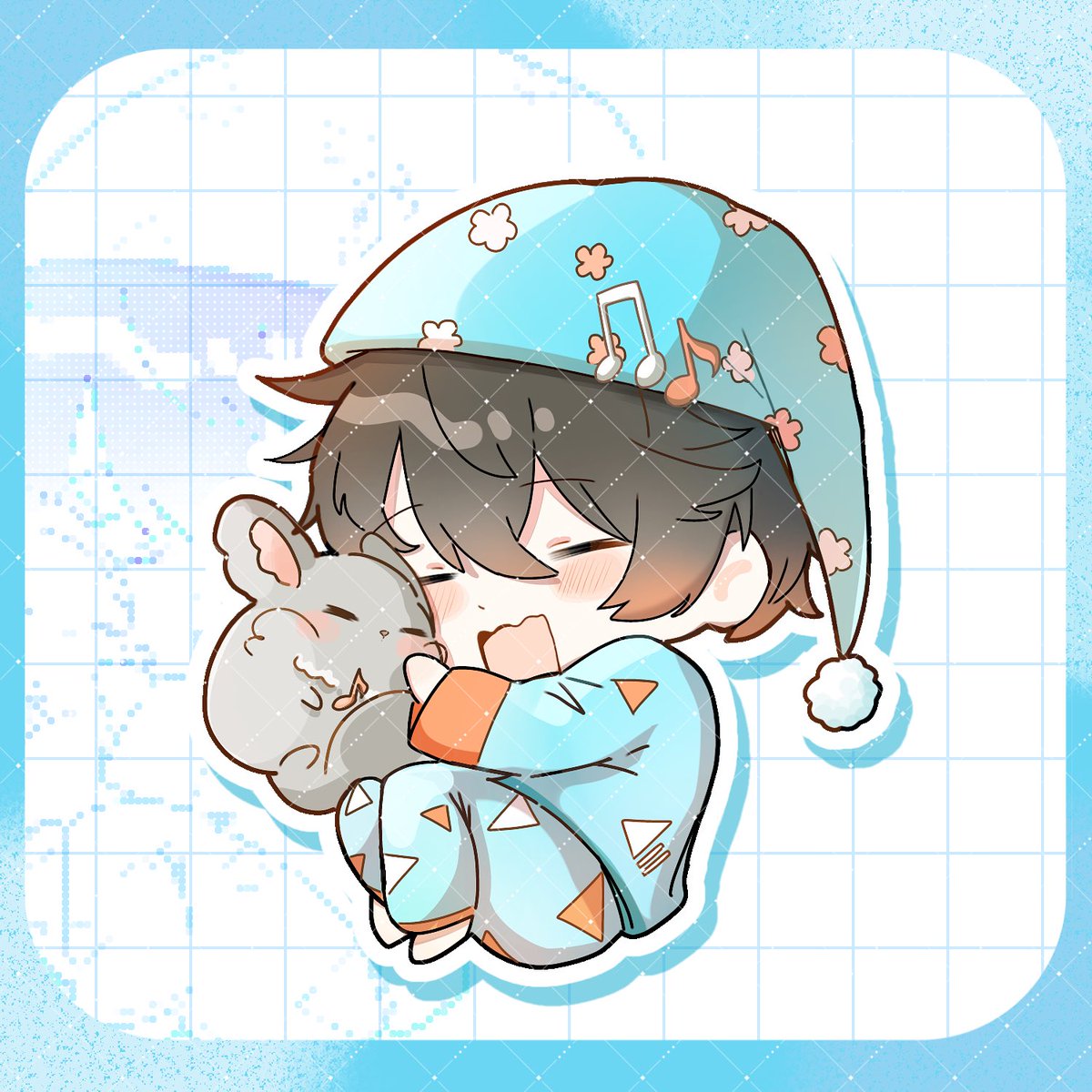 _o_c_h_i_b_i_'s tweet photo. 皆様ご協力ありがとうございました！

パネル開け達成です🎊

そうま様（@soumairasuto）より、バナイベ感動しましたといただいた一枚絵です。
僕の大好きなワールドランプシェードをイメージして描いていただきました😭

それと、ゆん様（@yun_enu ）よりねむねむな歌月とあんちゃんを描いていただきました！！

お二方とも本当にありがとうございます！

皆さんもパネル開けご協力ありがとうございます😊

#パネル開け達成