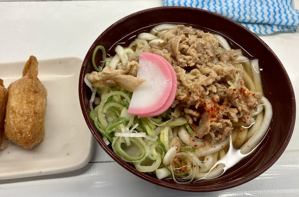 いつもの、かしわうどんat 小倉駅