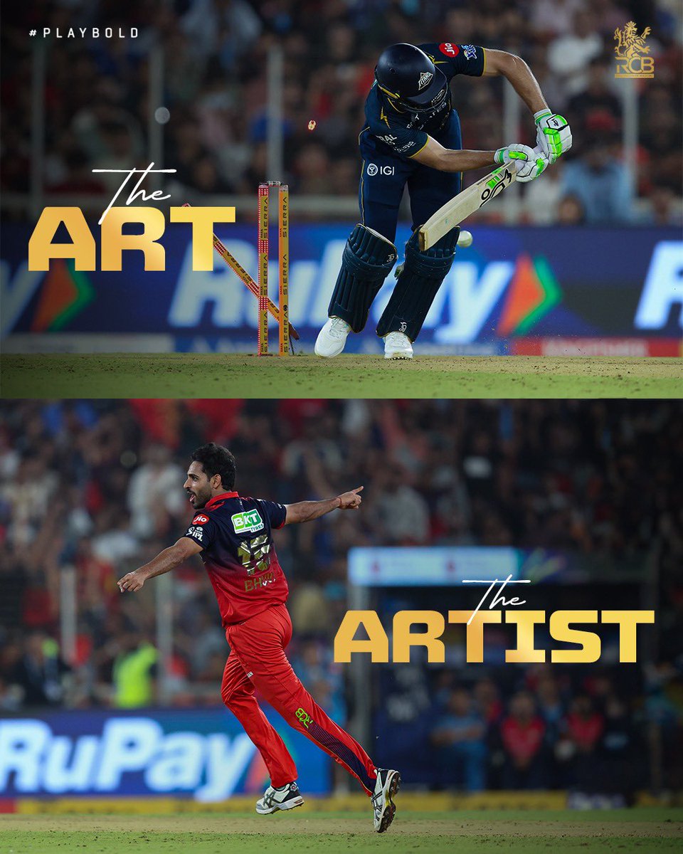 RCBTweets's tweet image. The wicket is his canvas. 🎨
The ball is his brush. 🖌️
That artist is our Swing King. 🖼️🥰

#PlayBold #ನಮ್ಮRCB #IPL2026
