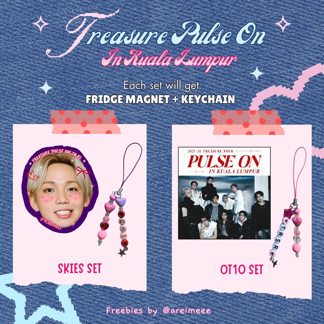 TREASURE Pulse On in Kuala Lumpur - Freebies by <a href="/areimeee/">Mieraaa💜</a> ⋆.𐙚 ̊⋆

✿ Limited quantity ✿ FCFS basis ✿ Available for trade on D-day

Please don’t resell if you manage to get one 🥹🤍

#TREASUREinKL #PULSEONinKL 
#PULSE_ON_IN_KL