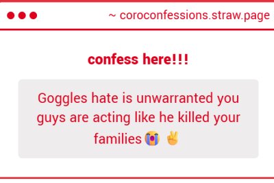 Coroika Confessions tweet media