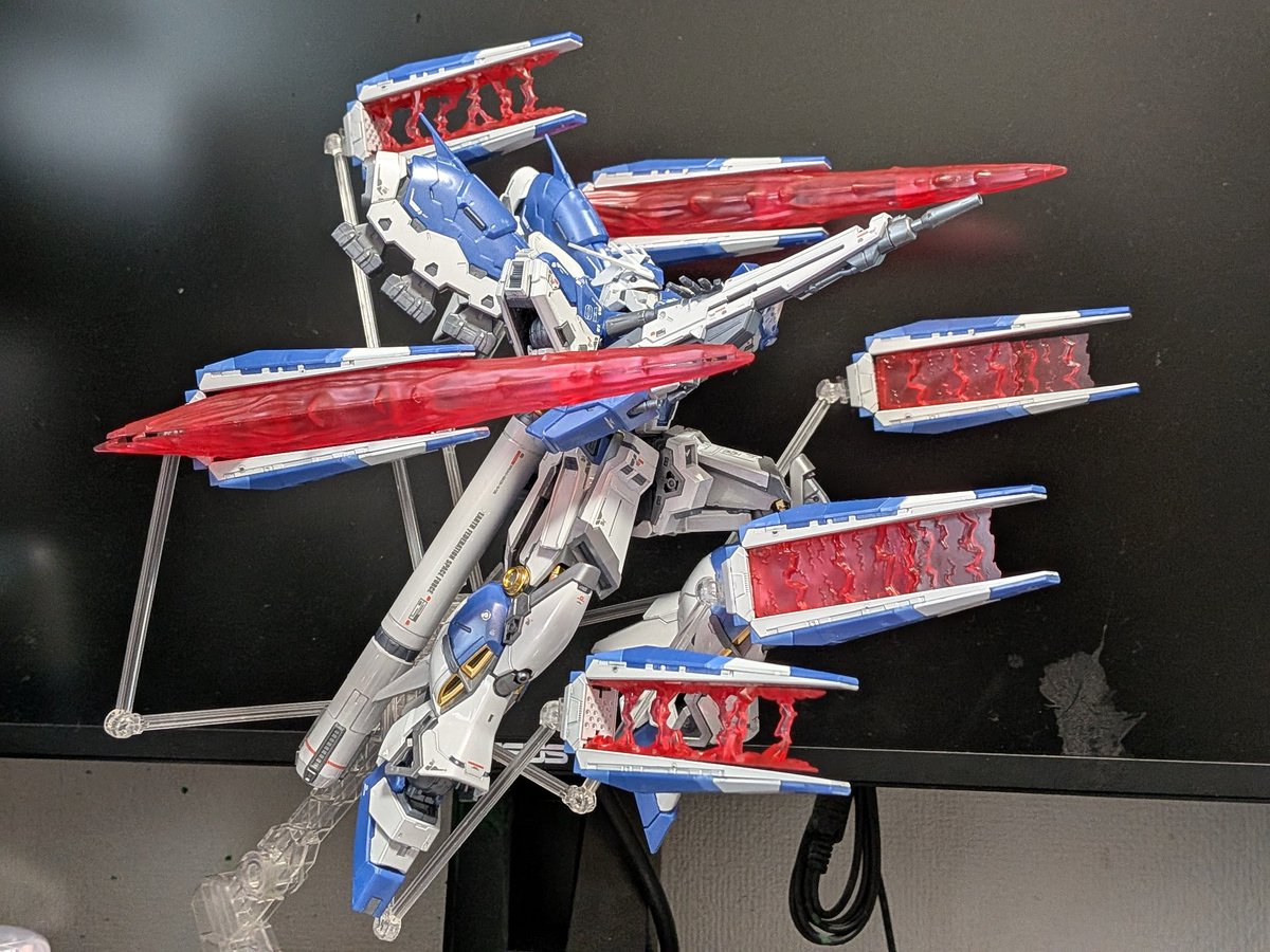 RG Hi-νガンダムチタニウムフィニッシュ完成 ハイパーメガバズーカ 