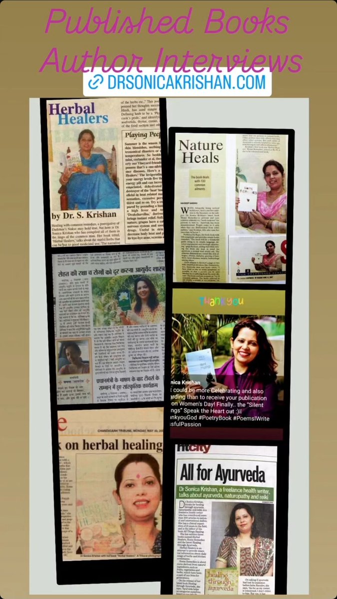 sonicakrishan's tweet image. Published #Books Author #Interviews 
drsonicakrishan.com/order-books/