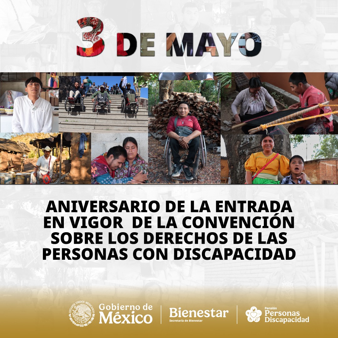 SoyPedroOrtega's tweet image. ✍️Hoy conmemoramos el 18° Aniversario de la Convención sobre los Derechos de las Personas con Discapacidad.
Reafirmamos nuestro compromiso por un México inclusivo, sin barreras y con igualdad de derechos para todas las personas. 🦾

#BienestarEsInclusión #DerechosHumanos #PcD