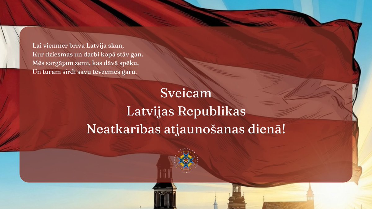 lidarodbiedriba's tweet photo. Sveicam mūsu valsts neatkarības atjaunošanas gadadienā 🇱🇻🇱🇻🇱🇻 https://t.co/jw8lEbawdU