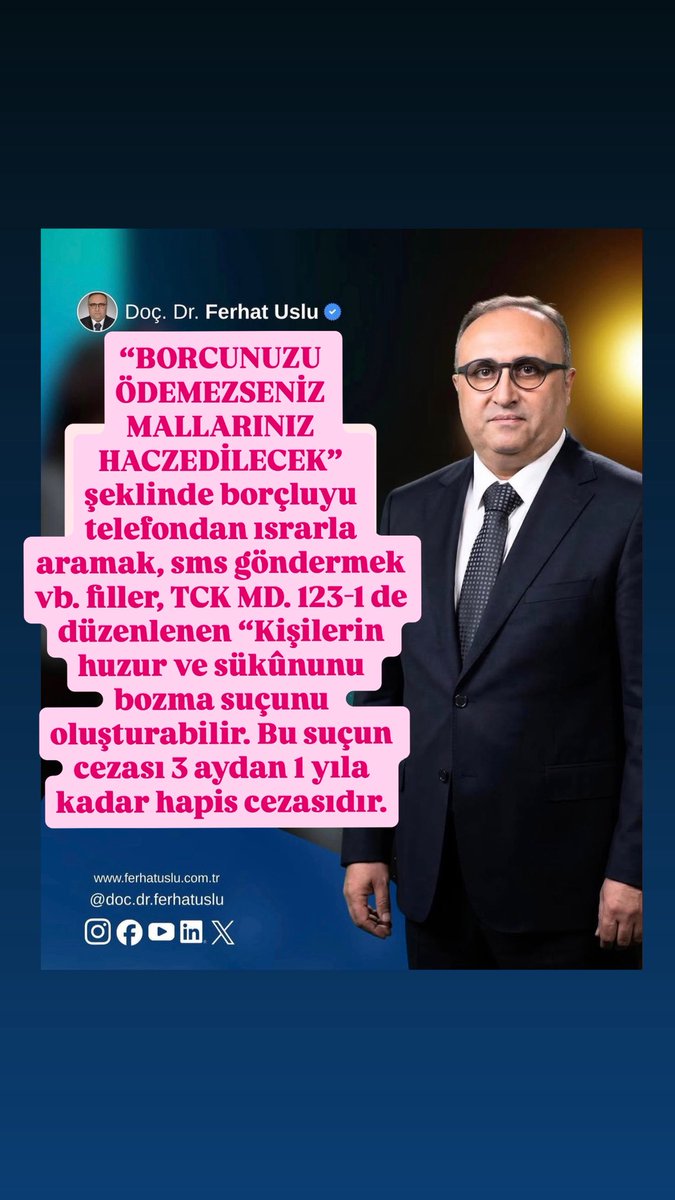 Doç. Dr. Ferhat Uslu tweet media