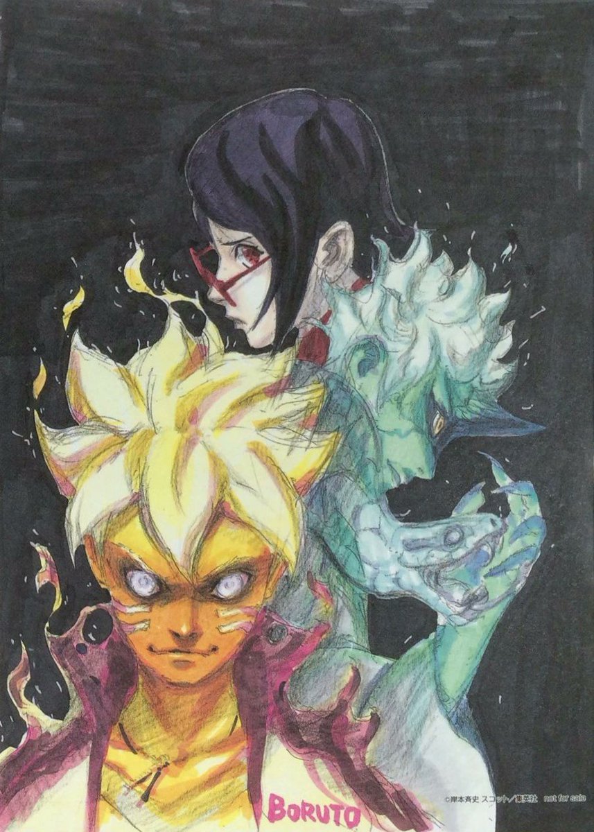 A point I want to highlight from this publication is how #Borusara 🔩🥗 isnt just a ship, its 1 of the axes that marks the narrative of story from its very conception (Naruto Ch. 700). #Boruto &amp; Sarada are a Narrative framework of Ikemoto &amp; Kishimoto
#ボルサラ