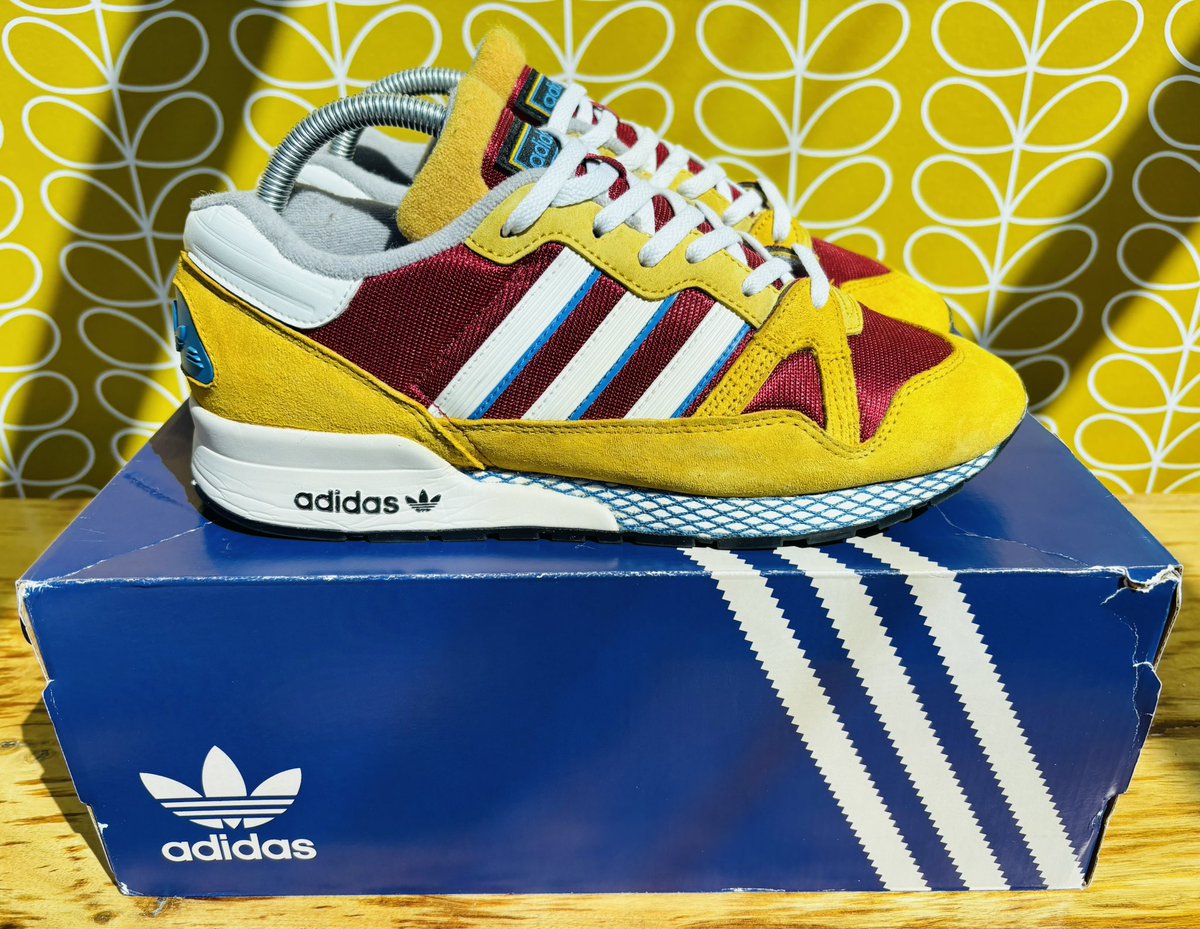 adidas ZX 710 2014 featuring a burgundy mesh upper with mustard