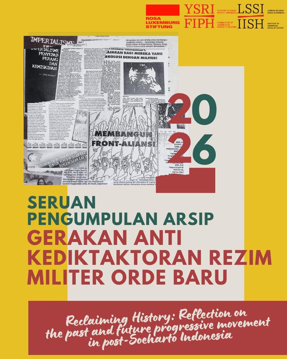 LSSIIISH's tweet photo. Selama lebih dari tiga dekade, kediktatoran Orde Baru membungkam tradisi progresif lewat represi dan kontrol ideologis. Namun di tengah gelapnya rezim, bara perlawanan tak pernah padam—dari gerakan mahasiswa, lembaga advokasi, gerakan buruh dan tani, hingga partai politik https://t.co/YiSBLfqcuy