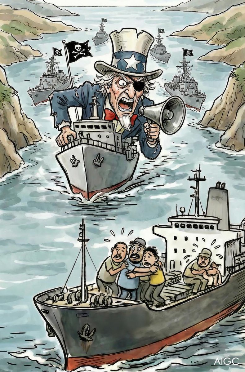 XHNews's tweet image. Uncle Sam's true nature.
#USA #Iran #Hormuz #Pirates