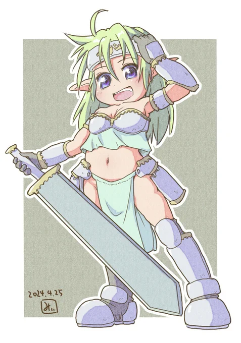 #新緑の季節なので緑の画像を貼る 創作ではあまり緑を描いてないですねえ…
