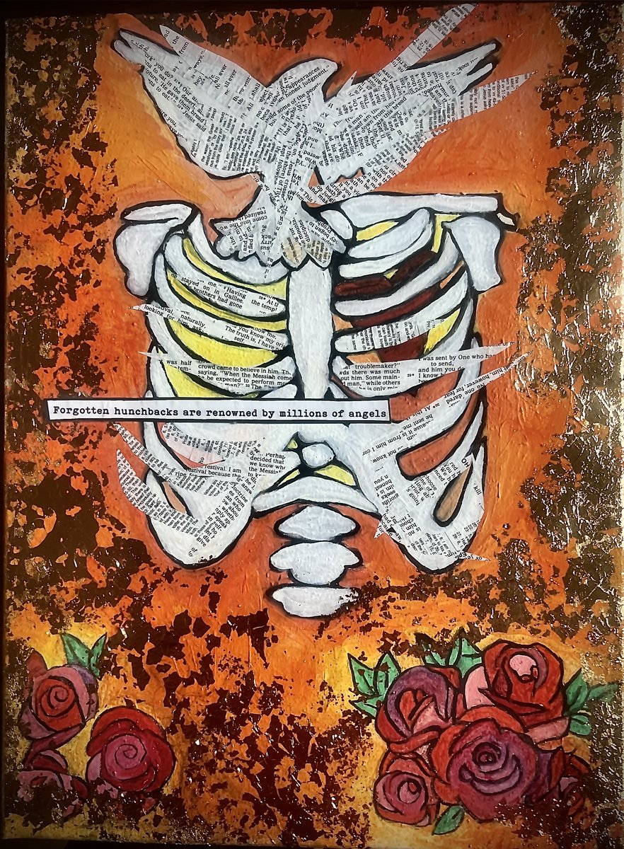 bethanymahan023's tweet image. FORGOTTEN HUNCHBACKS ARE RENOWNED BY MILLIONS OF ANGELS. #oilpainting #acrylic #collage