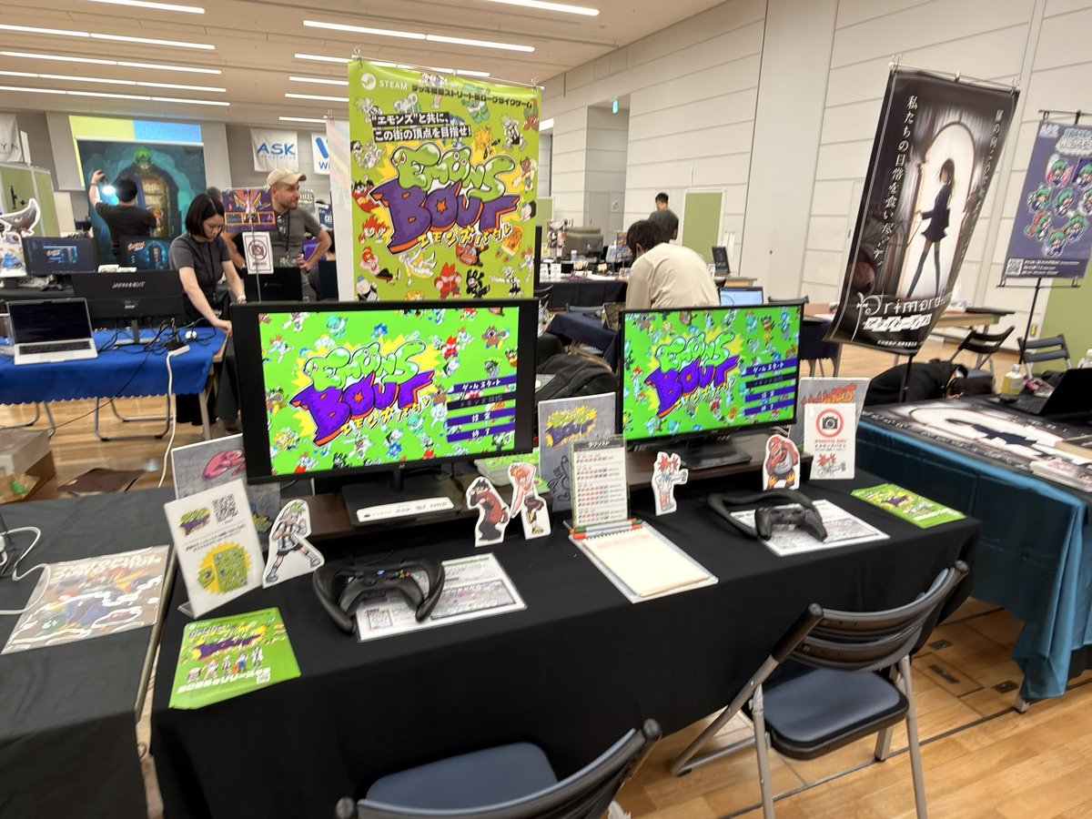 EMONSBOUT's tweet photo. #東京ゲームダンジョン 設営完了しました！

4オ-10でお待ちしております！！ https://t.co/YGfFbDwDAJ