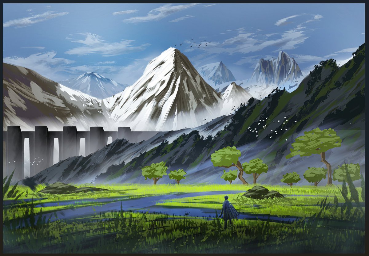 NFTJEDART's tweet image. Valley of the Silent Peaks.
Created in Photoshop.
Digital Painting by JEDART.
#digitalpainting #painting #art