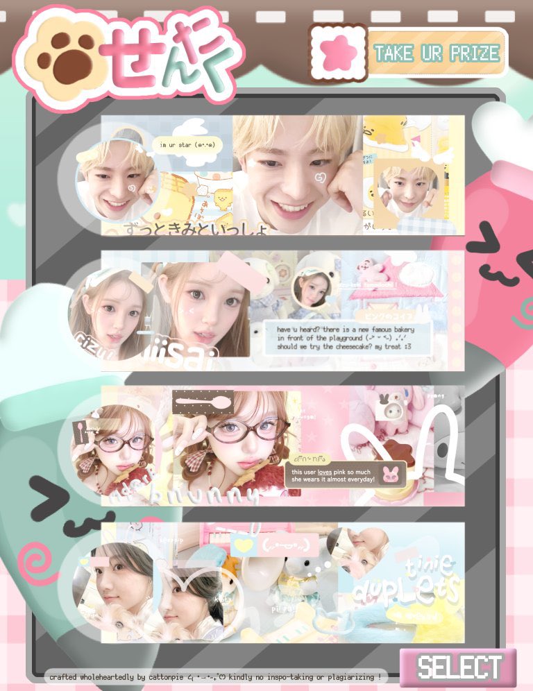 𐔌՞꜆.  ̫.꜀՞𐦯  help rt _♡ 🍮
< every reaction are cherished! >

moshmosh ! our lovely kak ninona <a href="/nin__ona/">꒰ 𝗇𝗂𝗇❀𝗇𝖺 ꒱</a> wants to celebrate a special day of jung jaehyun’s military discharge by sharing 4 FREE LAYOUTS by req 🎖️ 🧁 ༘ let’s join ₍ᐢ..ᐢ₎♡

@💬 draw 03 may at 22.OO
#bealanja