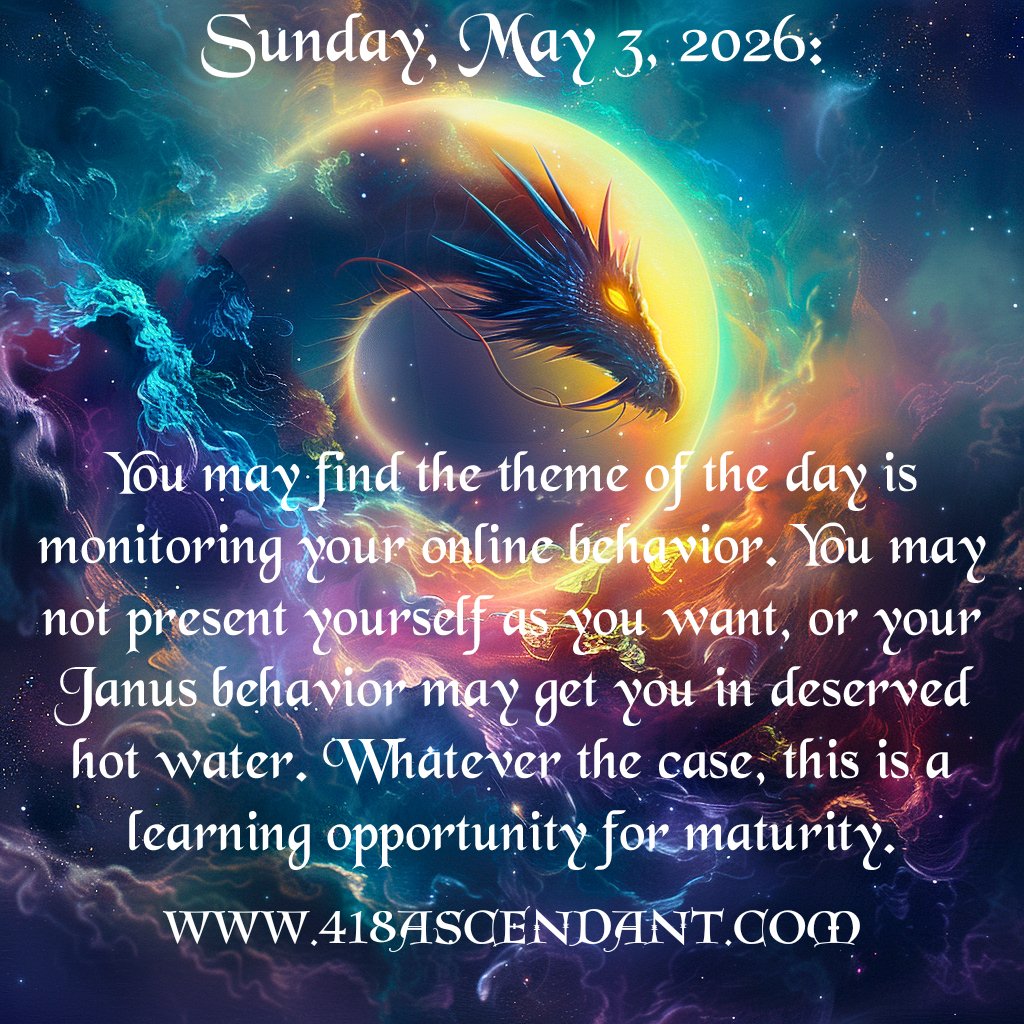 BillDuvendack's tweet image. #418ascendanthappenings, #astrology, #dailyhoroscope
