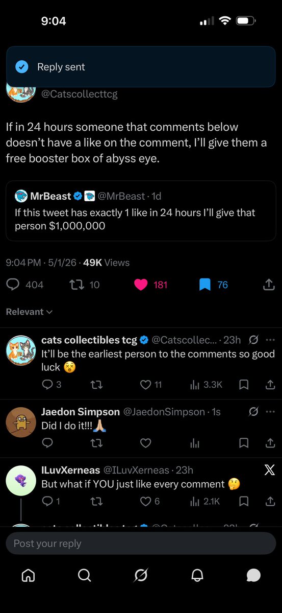 JaedonSimpson's tweet photo. @Catscollecttcg https://t.co/ExP6x1ChOY