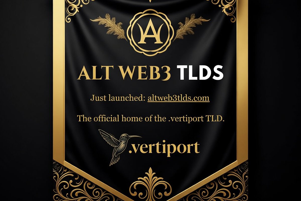 AltWeb3TLDs's tweet photo. 🚁 Just launched: https://t.co/2QgGcbjaiZ
Official home of the .vertiport TLD.
Dubai station complete. LA rooftop vertiports live. NYC Joby flights now.
Physical sky landing fast. We secured the digital sky.
✅ dxb.vertiport ✅ skyports.vertiport ✅ airtaxi.vertiport
full .vertiport registry
Who’s claiming the next address? 👇 → https://t.co/2QgGcbjaiZ
#Vertiport #AirTaxi