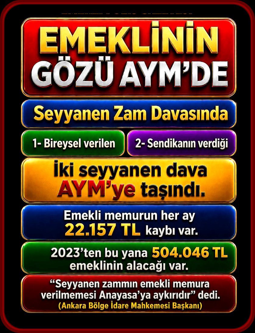 Niye yatırdık prim diye onca parayı???
#EmekliMemur soruyor⁉️

#MemurEmeklisineAdalet 
<a href="/RTErdogan/">Recep Tayyip Erdoğan</a> 
<a href="/_cevdetyilmaz/">Cevdet Yılmaz</a> 
<a href="/memetsimsek/">Mehmet Simsek</a> 
<a href="/isikhanvedat/">Prof. Dr. Vedat Işıkhan</a>