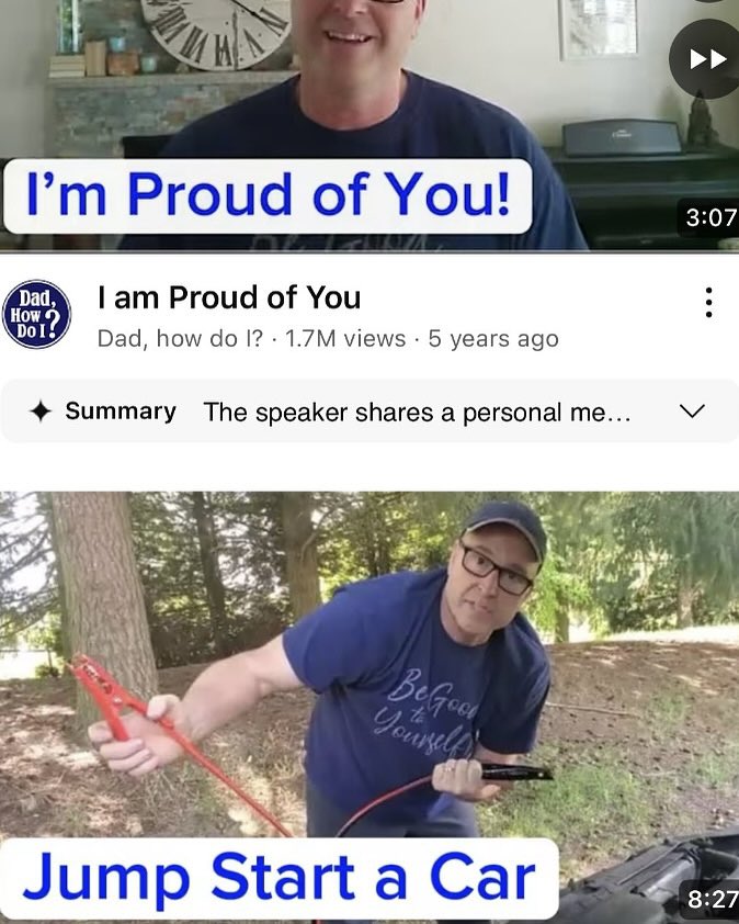 Restoring faith in humanity one upload at a time 🥺

Rob Kenney started his YouTube channel ‘Dad, How Do I?’ in 2020 after growing up without a dad. He posts simple how to videos with a calm, supportive tone, ending each with ‘I love you ‘ something a lot of viewers say means