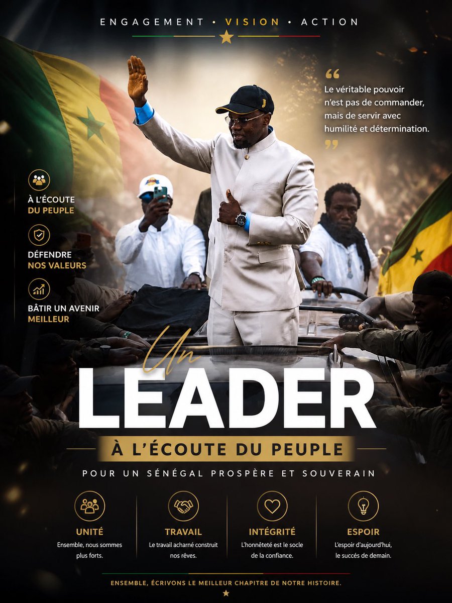 Hassansow4's tweet image. Notre seul et unique leader et candidat en 2029 est Ousmane Sonko.
#Senegal
#Sonko