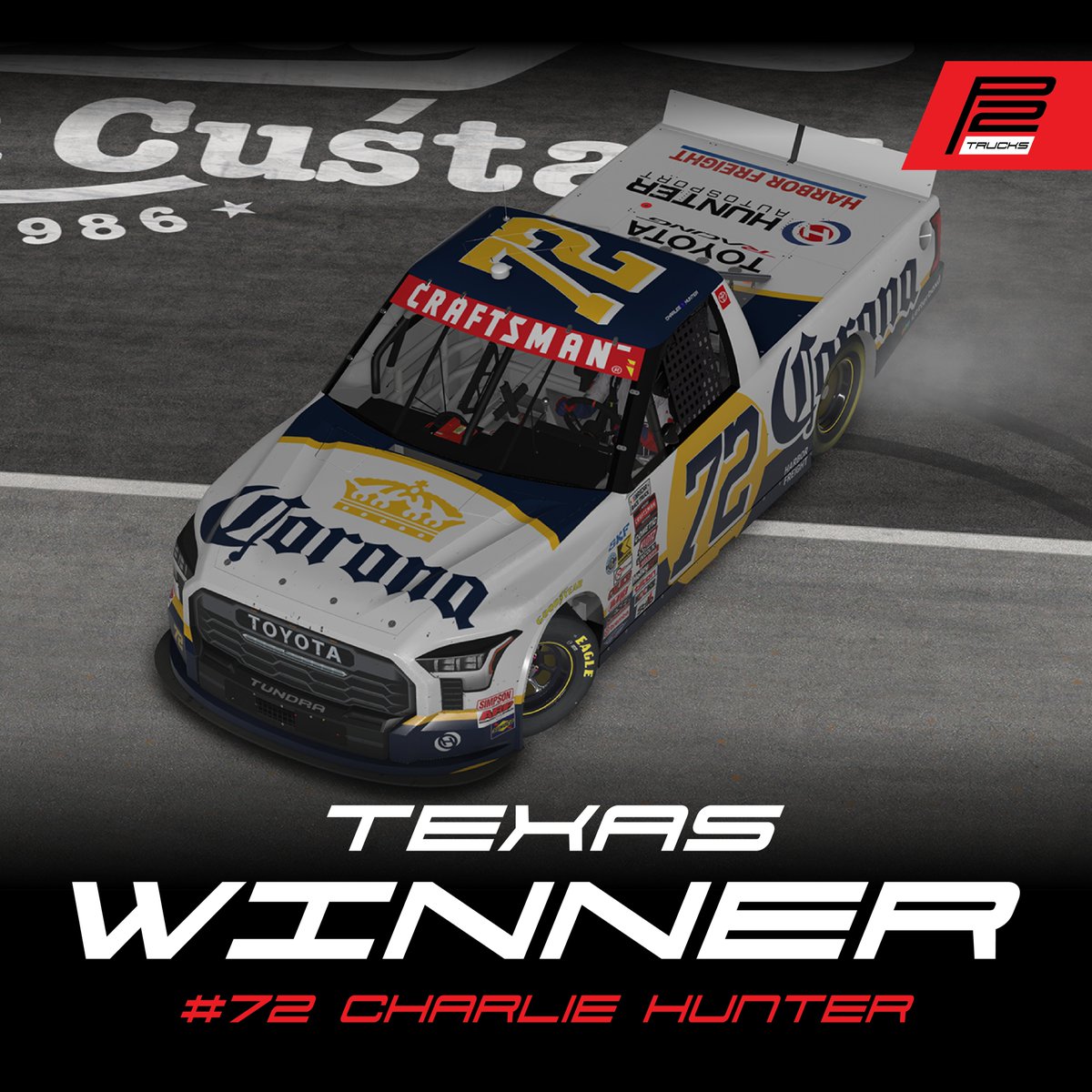 P2RacingLeague's tweet photo. Another Back to Back Winner! Charlie Hunter takes the win in Texas. https://t.co/KCkzswwClF