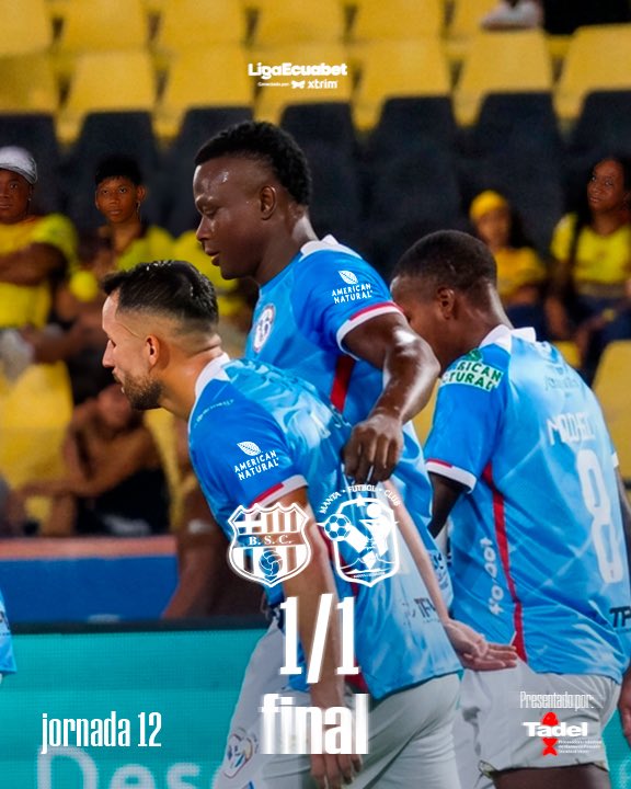 MantaFutbolClub's tweet image. 90'⏰ FINAL | Nos llevamos un punto a casa. 
Con 10 en cancha empatamos en Guayaquil👊🏻

⚽️ José Angulo 

#BAR 1️⃣🆚1️⃣ #MAN
#MantesesComoTú
#VamosPorMás
