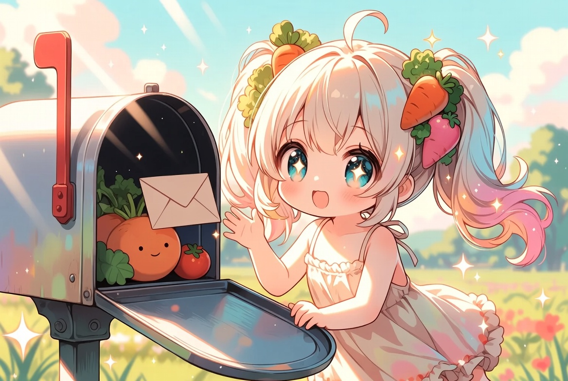 acexnu's tweet photo. ひかりをつめたやさいポストひらくよ📮

ぽかぽか太陽で育ったよ☀️
ころんと手紙みたいな野菜だよ🥕

すーっと風が運んでくるよ🌬️
もぐもぐ読める味のことばだね🍅

ふわっと畑のひみつ届くよ🌿
わくわくポストの中だね✨

#旬の野菜 #畑のある暮らし #初夏 https://t.co/Cg4xOT8Rpj