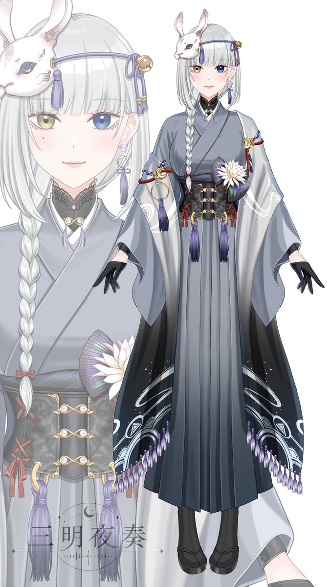 MiakeYakana's tweet photo. 昨年末にお披露目させていただきました新衣装！
立ち絵上げてなくて猛省🧎

こちら衣装デザインはさかまたかい様(@osushi100kan)にしていただきました👏✨　和装〜！ https://t.co/WyiJEdWQj5