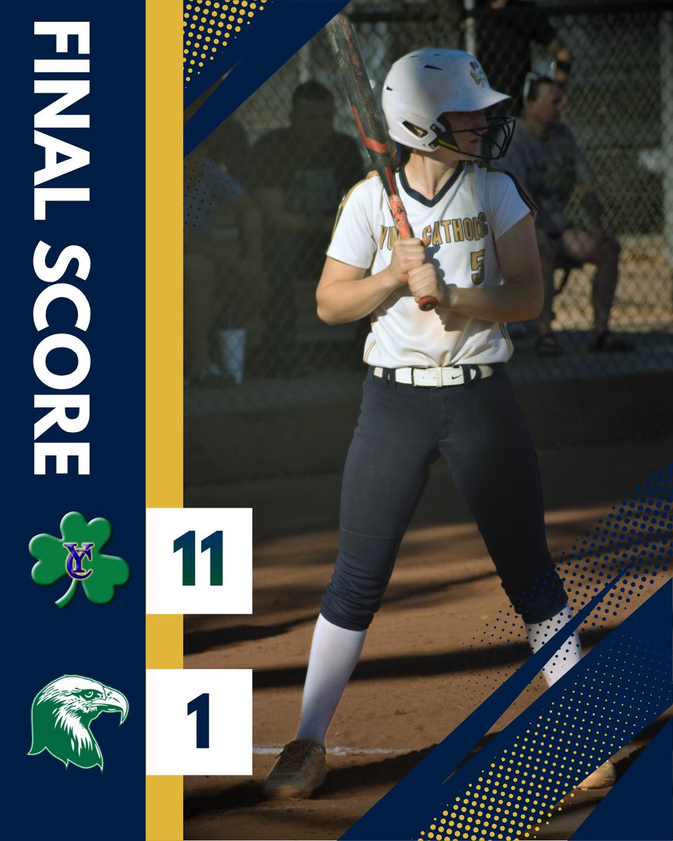 YumaCatholic's tweet photo. What a dominant performance! Yuma Catholic Lady Shamrocks beat the Thatcher Eagles 11-1 in just 5 innings in AIA 3A State Playoff Round 1.
Who’s ready for the next round? #LadyShamrocks #AIA3AState https://t.co/GAlyfzmB1K